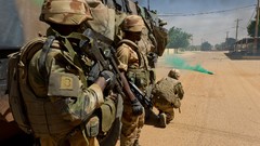 War Green smoke Army fight soldiers French military Africa 