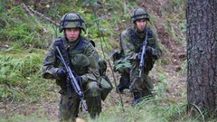 War Green woman Guns Army soldiers military Finnish Finland 