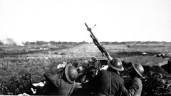 War Guns Army soldiers monochrome World War II US Marines Corps 