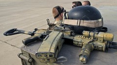 War Guns soldiers patrol helmets Rifles carbine Iraq NATO 