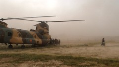 War Helicopters dust Army fight soldiers Europe shooting 