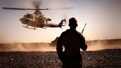 War Helicopters dust Army fight soldiers shooting military 