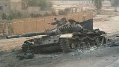 War military tanks destroyed