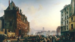 War Paris France paintings revolution hotels de Ville