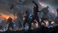 War science fiction artwork battle digital art weapon