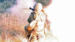 War soldiers rocket launcher