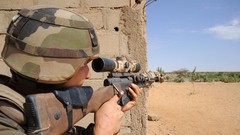War weapons Guns Army soldiers French military sniper Africa 