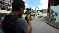 War weapons Guns police slum roads sniper Rio de Janeiro Brazil 