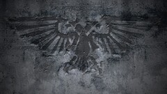 Warhammer 40 000 grunge logo dark