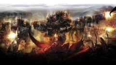 Warhammer 40 000 Space Marines demon War artwork science fiction