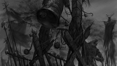 Warhammer monochrome concept art