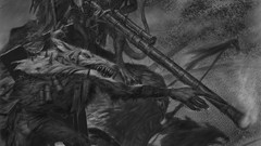 Warhammer monochrome concept art