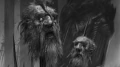 Warhammer monochrome concept art