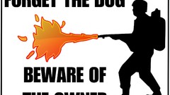 Warning funny flamethrower