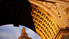 Washington square memorial at