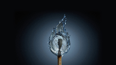 Water abstract surreal matchsticks