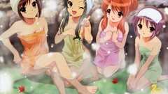 Water anime girls asahina mikuru nagato yuki suzumiya haruhi 