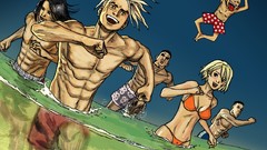 Water Beaches muscles blondes swimsuits Sun Ken Rock