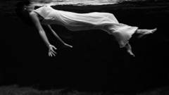 Water black dark float