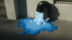 Water blocks pixel art