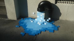 Water blocks pixel minecraft pipes SPOUT Spoutcraft Wreck It 