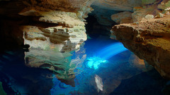 Water blue caves