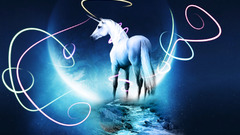 Water blue moon unicorns