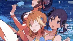 Water brown blue eyes black hair sawa tari tari Miyamoto 