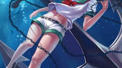 Water bubbles fish hats navel underwater Shorts bows chains 