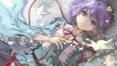 Water Butterflies dress Hearts Ribbons smiling anime girls 