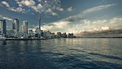 Water clouds cityscapes Canada