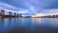 Water clouds port the sky cities skies