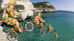 Water costume chicken cliffs