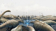 Water Dinosaurs flying skies prehistoric artistic