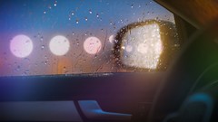 Water drops car interiors