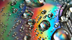 Water drops iridescence