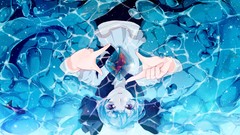 Water fish goldfish anime girls hatsune miku vocaloid bottle 