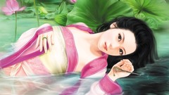 Water Flowers asians artwork