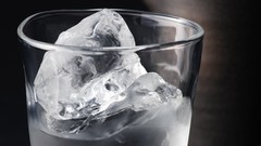 Water glass ice cubes