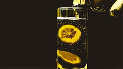 Water glass tea lemon lemons