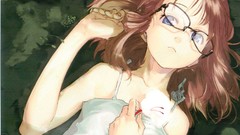 Water glasses blue eyes brunettes short hair rental magica 