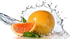 Water Green oranges citrus mint grapefruits