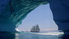 Water ice nature caves