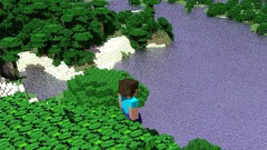 Water jungle Beaches minecraft steve tapeta