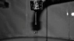 Water light drop metal blob faucets grayscale