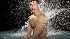 Water Men Gay abs pecs