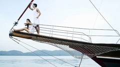 Water Men woman Boats Sailboats outdoors white clothes