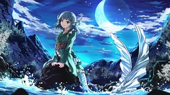 Water moon touhou Japanese clothes Wakasagihime