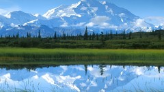 Water Mountains clouds Landscapes