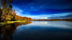 Water Mountains clouds nature